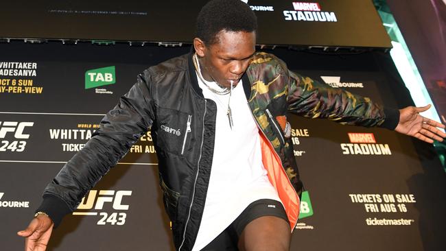 Israel Adesanya poses a huge threat to the Aussie.