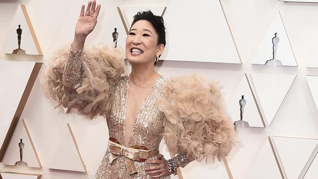 Sandra Oh … oh those sleeves. Picture: Jordan Strauss/Invision/AP