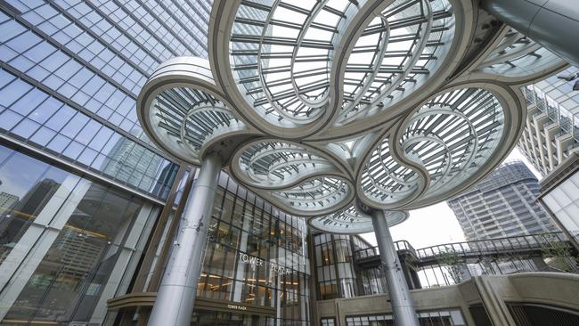 The Cloud canopy in front of the Mori JP Tower at the Azabudai Hills complex. Photographer: Toru Hanai/Bloomberg via Getty Images