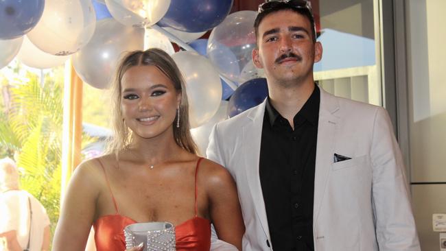 Amali Kinsella and Matthew Poole at the Beerwah State High School formal 2023.