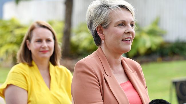 Special Envoy for the Great Barrier Reef and Queensland Labor senator Nita Green and Minister for the Environment and Water Tanya Plibersek in Townsville to announce $11.5 million for regional water assessments.  Picture: Shae Beplate.