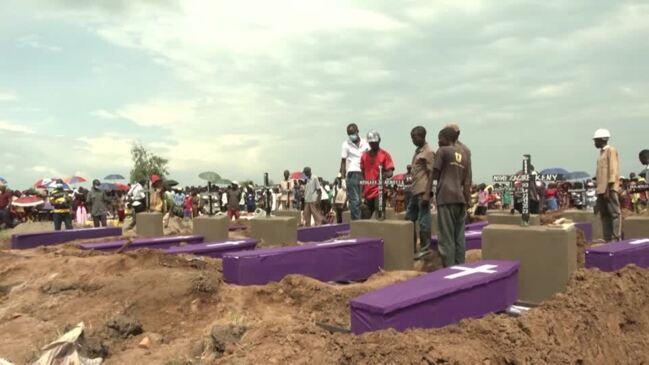 Victims of Burundi rebel attack buried in mass funeral