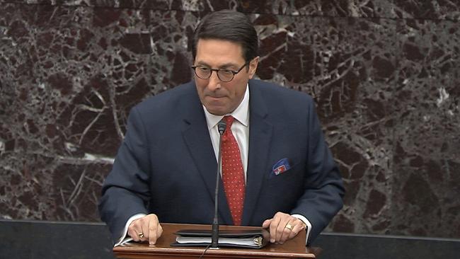 Donald Trump’s personal lawyer Jay Sekulow, argues against a Chuck Schumer amendment. Picture: AP.