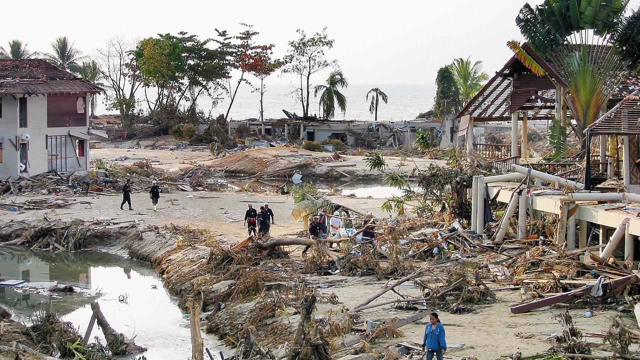 Peter took this photo of the devastation in Thailand. Picture: Supplied