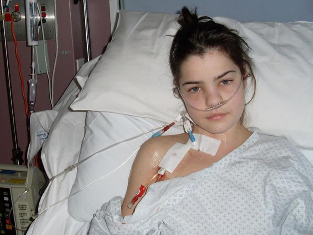 Chloe Bayliss spent four months in intensive care and then another 18 months receiving plasma transfusions three times a week.