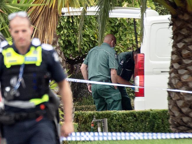 MELBOURNE AUSTRALIA - Newswire Photos MARCH 12TH 2024 : A man has been found dead outside a home on a quiet street in Buchanan Place Greenville, triggering an investigation by the homicide squad.PICTURE : NCA Newswire / Nicki Connolly