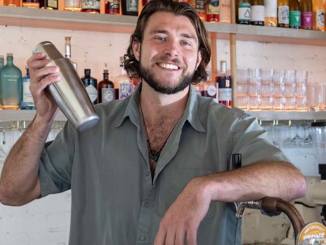 28,May, 2024: best bartender winner Chris Wood at Nauti Boy in Henley Beach.  Picture: Kelly Barnes