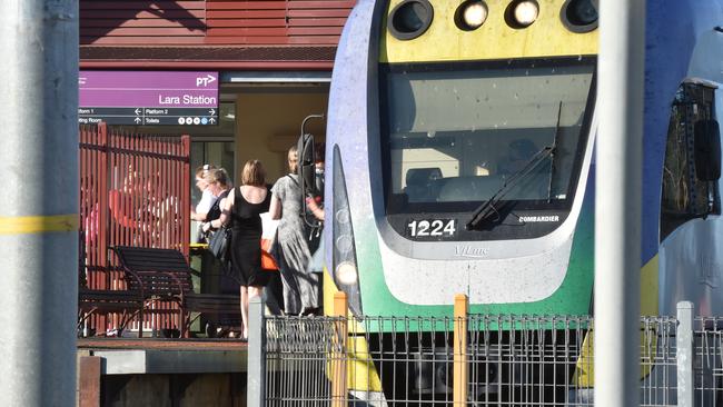 Victoria Police are investigating an incident at Lara train station (pictured). Picture: Jay Town