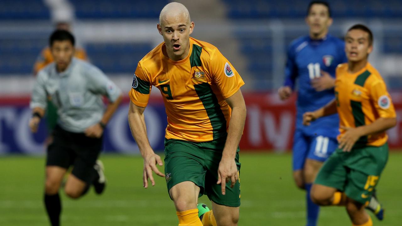 Dylan Tombides of Australia in an U-22 clash with Kuwait. (Photo by Francois Nel/Getty Images)