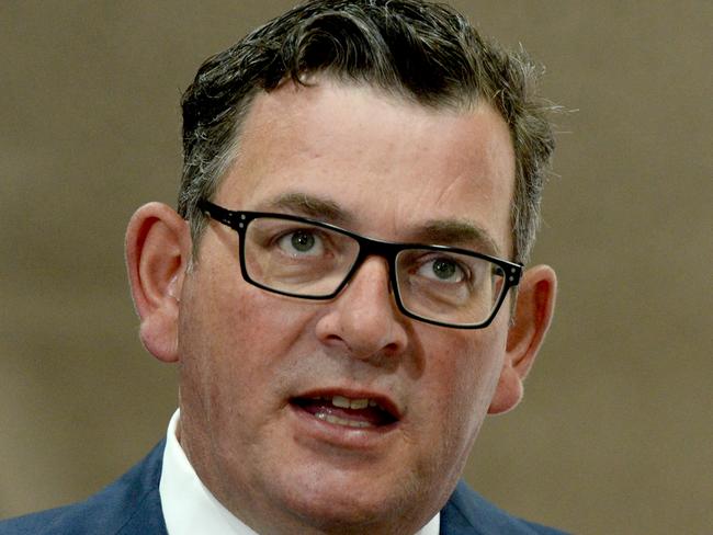 xMELBOURNE, AUSTRALIA - NewsWire Photos FEBRUARY 3, 2022: Victorian Premier Daniel Andrews speaks at a press conference at Treasury Place in Melbourne. Picture: NCA NewsWire / Andrew Henshaw