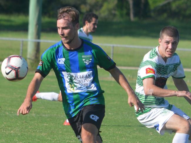 Bobcats on the attack during the ANZAC Cup between South Lismore Celtics and Maclean Bobcats in Lismore on Sunday.