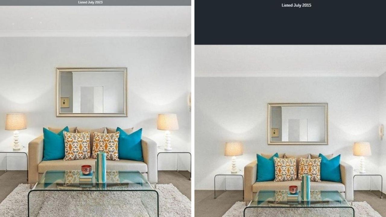 A Marrickville home listed this week has the same images from 2023 and 2015.