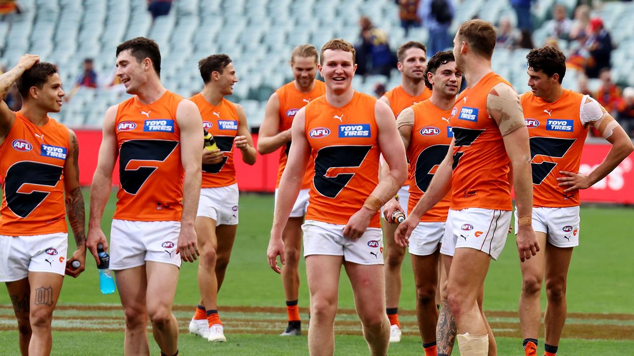 The Giants desperately needed to win in Adelaide and managed to get the job done. (Photo by James Elsby/AFL Photos via Getty Images)