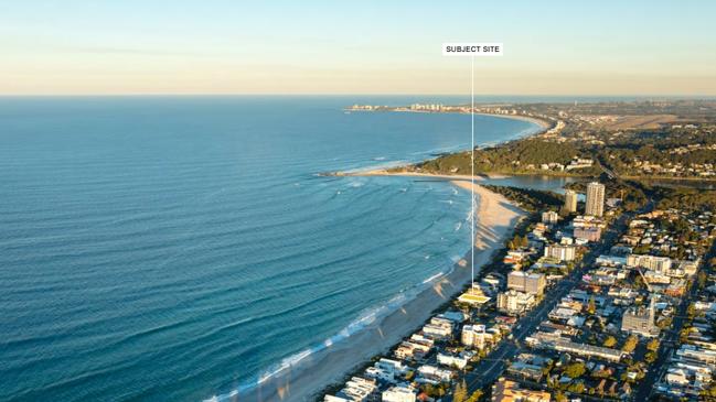 The site for a residential beachfront tower in Jefferson Lane at Palm Beach on the Gold Coast.