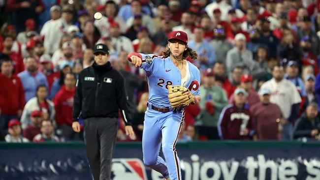 Alec Bohm of the Philadelphia Phillies. Photo by Tim Nwachukwu/Getty Images.