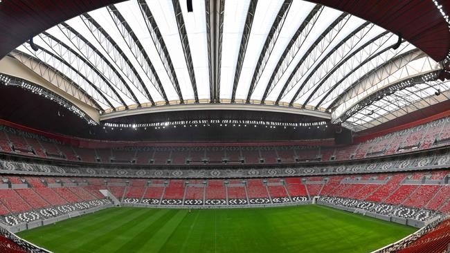 The al-Bayt Stadium in Qatar’s capital of Doha. It was built to host matches for the 2022 FIFA football World Cup. Picture: GIUSEPPE CACACE/AFP