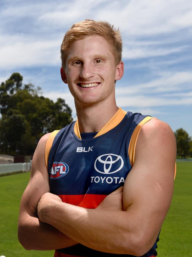 The midfielder at Unley Oval in 2016 after he was traded to the Crows in the Dangerfield deal. Picture: Naomi Jellicoe