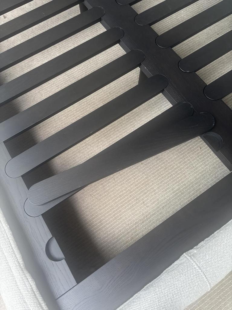 The slats for the bed frame slotted in easily and felt super secure. Picture: news.com.au checkout/Melody Teh