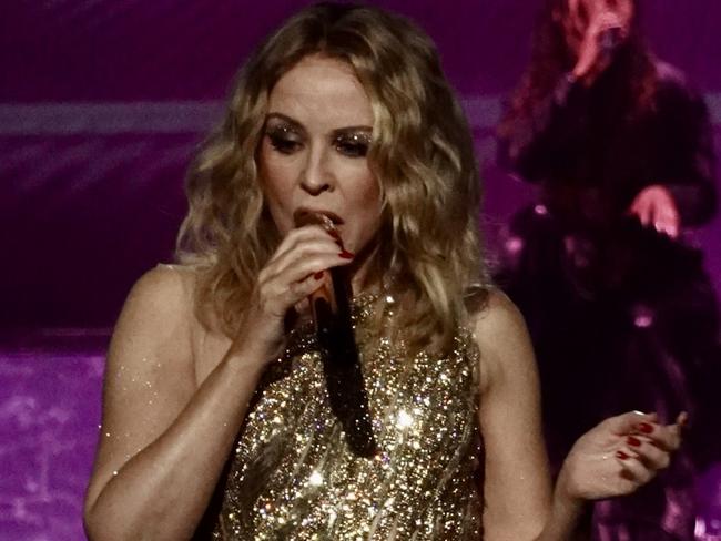 Kylie Minogue during her concert at the opening of Voltaire at Venetian Las Vegas, 03 November 2023. Picture: BACKGRID ,  / Michael Anthony