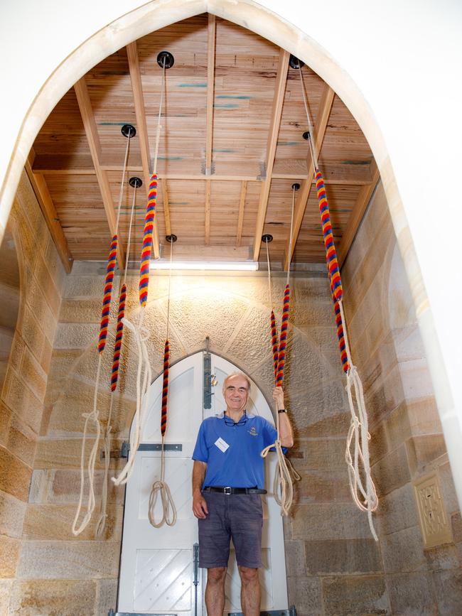 Australian and New Zealand Association of Bellringers’ William Perrins assisted the bells installation.