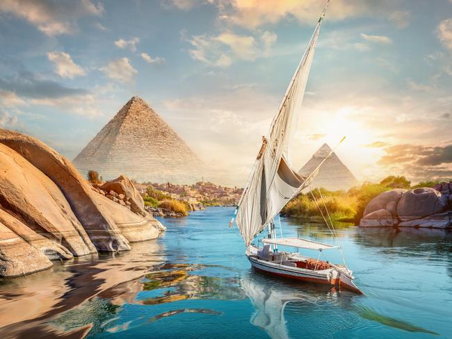 River Nile and boats at sunset in Aswan and pyramidsEscape 6 October 2024Eds LetterPhoto - iStock