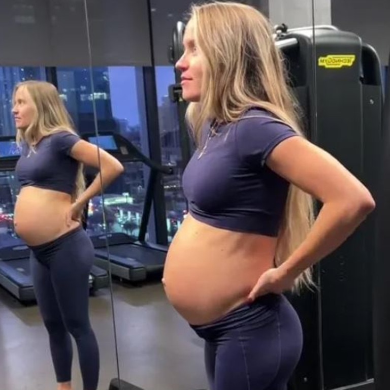 Experts say sucking in your stomach while pregnant is completely harmless when done for short periods of time. Picture: TikTok