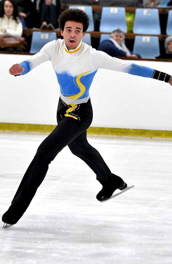 Darian Kaptich from QLD Australian Figure Skating Championships in Brisbane. Thursday December 1, 2022. Picture, John Gass