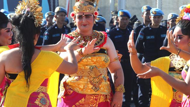 Renae Lawrence dancing in prison in Bali. Picture: Lukman S Bintoro