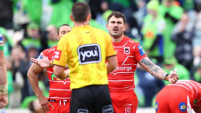 The Dragons’ Jack Bird was furious with the decision. Picture: Mark Nolan / Getty Images