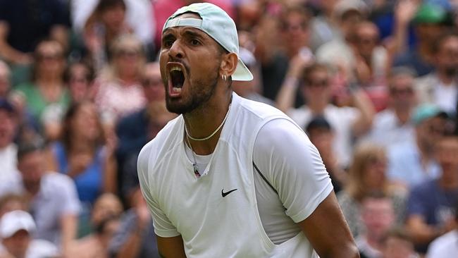 King Kyrgios roars. Picture: Getty Images