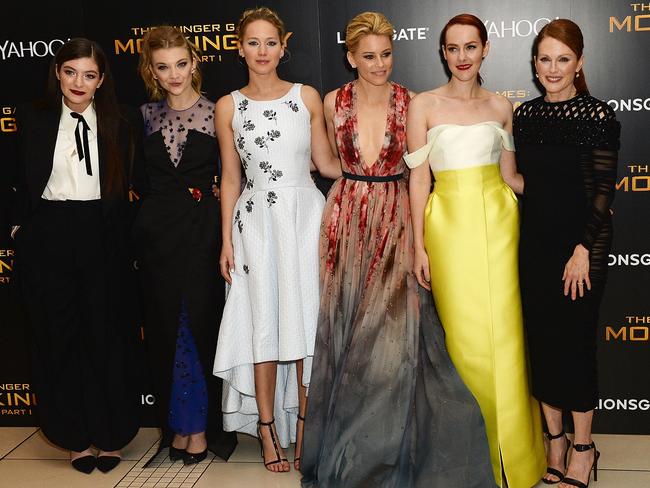 Lorde, Natalie Dormer, Jennifer Lawrence, Elizabeth Banks, Jena Malone and Julianne Moore.