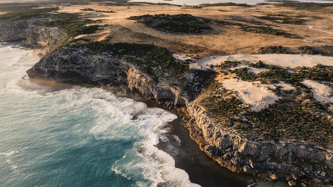 The site where The Cliffs Kangaroo Island golf course is beingdeveloped. Picture: Jacob Sjoman