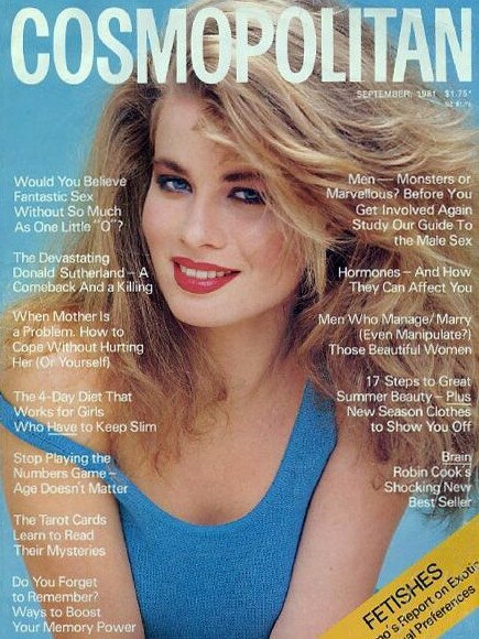 Deborah Hutton on the cover of Cosmopolitan in 1982.