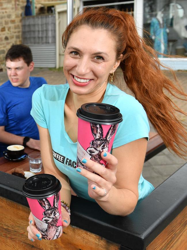 The Coffee Factor owner Danielle Wigzell. Picture: AAP/Keryn Stevens