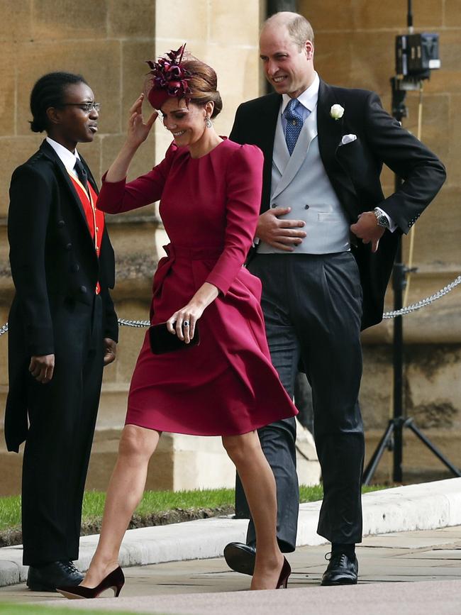 Kate and Wills in the building. Picture: AP