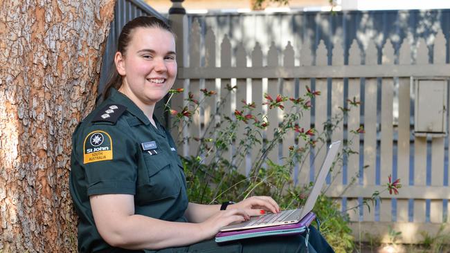 St John's Ambulance volunteer Elizabeth Cowan. Picture: Brenton Edwards