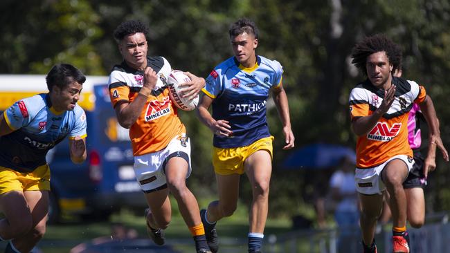 U16 Connell Chalenge rugby league Norths vs Tigers. Tigers #4 Maika Poese. April 10, 2021 – Picture: Renae Droop