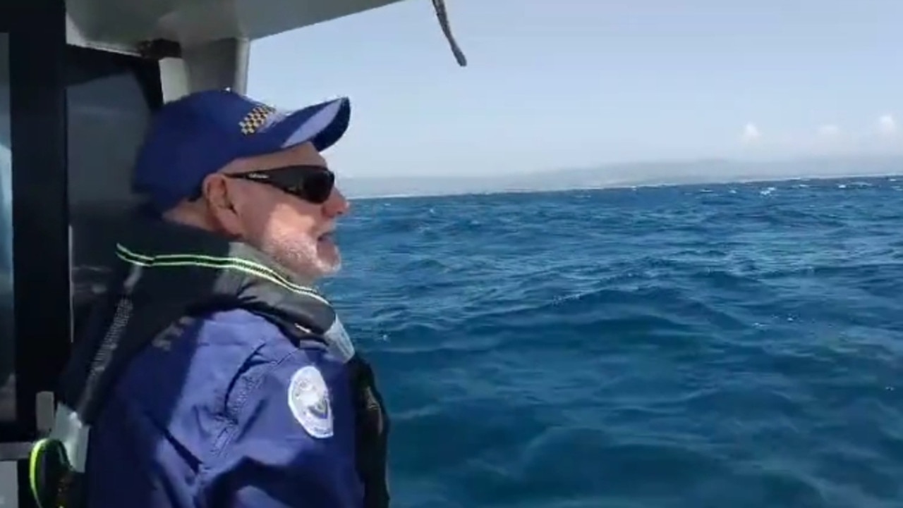 NSW Water Police will continue to search an area off the Illawarra coast after volunteers were stood down on Saturday afternoon due to deteriorating conditions. Picture: Marine Rescue NSW