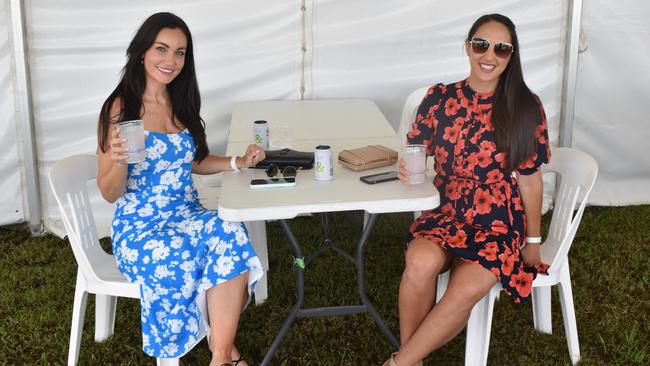 Amanda Shepherd and Kimberley Wright enjoy their day at the Polo By the Sea event in Maroochydore. Picture: Eddie Franklin