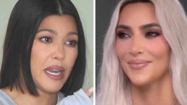 Kim Kardashian calls sister Kourtney a hater. Picture: Hulu