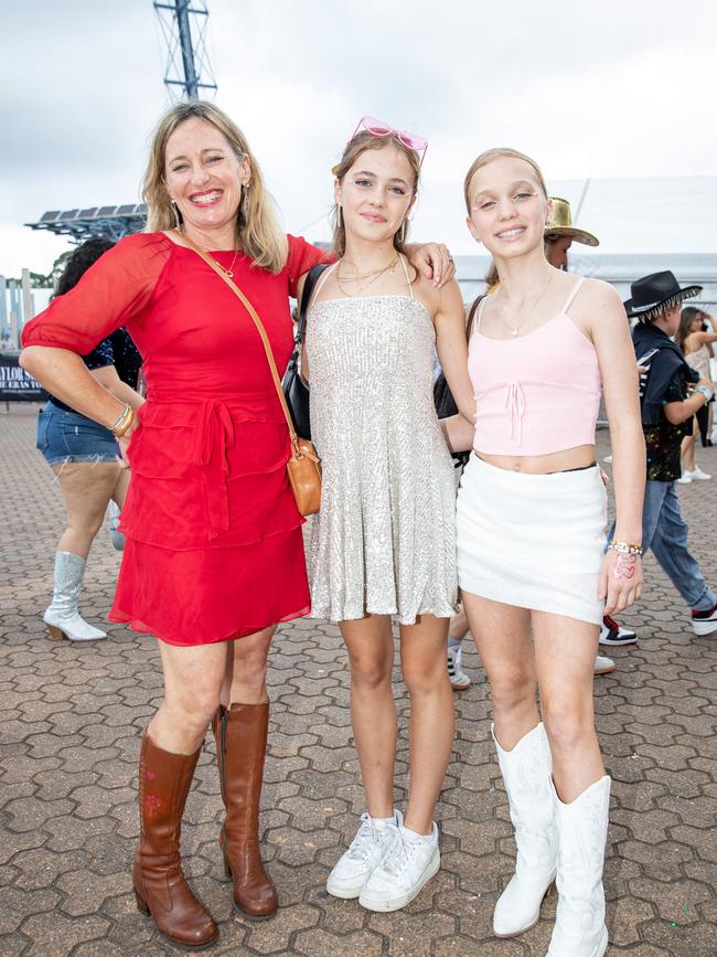 SYDNEY, AUSTRALIA - Daily Telegraph Photos February 26, 2024: Julie, Hayley and Paige at Taylor Swift's The Eras Tour concert held at Accor Stadium in Sydney. Picture: Christian Gilles
