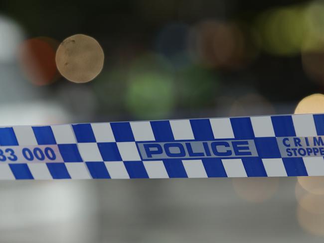 MELBOURNE, AUSTRALIA - NOVEMBER 09: A general view of Police tape on November 09, 2018 in Melbourne, Australia. A man has been shot by police after setting his car on fire and stabbing several people in Bourke St mall in Melbourne's CBD this afternoon. The man was arrested at the scene and has been taken to hospital under police guard in a critical condition. (Photo by Robert Cianflone/Getty Images)