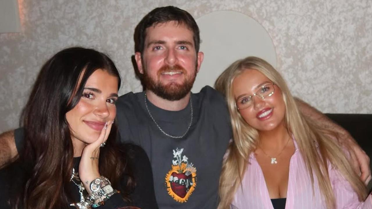 Only fans stars Ari Kytsya, 'Girthmasterr' and Kayla Jade East dining at Brisbane's TAMA Supper club.