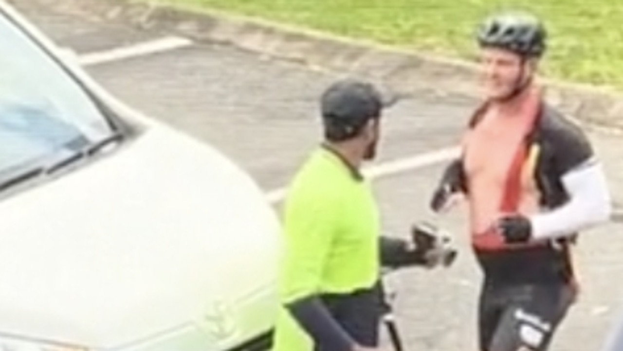 Postie and cyclist go viral after wild brawl