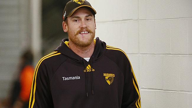 Hawk Jarryd Roughead arriving at the MCG. Picture: Wayne Ludbey