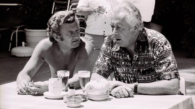 ACTU president Bob Hawke and prime minister Gough Whitlam during the ALP conference in Terrigal, NSW, November 4, 1975. Picture: Russell McPhedran/SMH