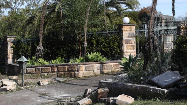 The fence at Elanora Heights on the Northern Beaches which was the scene of the accident. Picture: David Swift