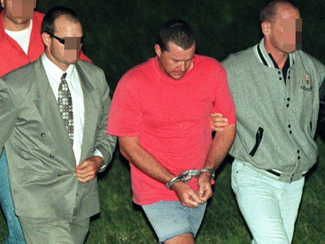 Pic Anthony/Weate 06 may 1998  Brenden (alias brendan) James Abbott arrives at Woodford Correctional Centre / Prison this evening. crime qld escapees