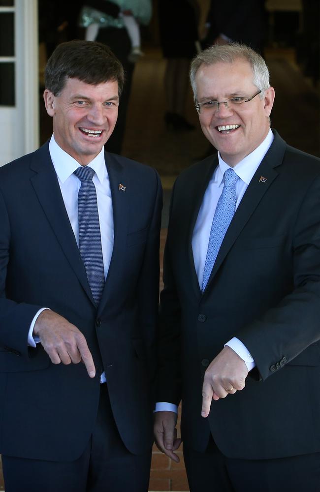 ScoMo dubbed Angus Taylor the “most important minister”. Picture: Kym Smith