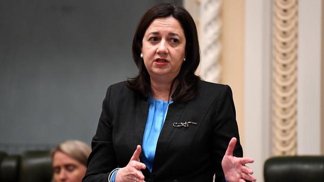 Premier Annastacia Palaszczuk in Question Time yesterday. Picture: Dan Peled/NCA NewsWire